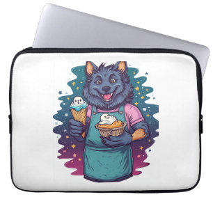 Housse Pour Ordinateur Portable Stand de glace loup-garou