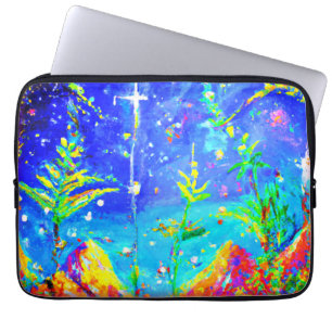 Housse Pour Ordinateur Portable "Starlit Jungle" Belle Peinture. Commandez dès mai