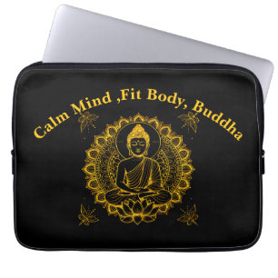 Housse Pour Ordinateur Portable Statue de Bouddha avec lotus
