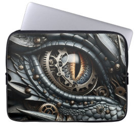 Housse Pour Ordinateur Portable Steampunk Dragon Eye Closeup Ai Art