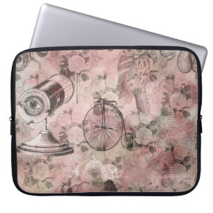 Housse Pour Ordinateur Portable Steampunk romantique Ephémère Vintage antique