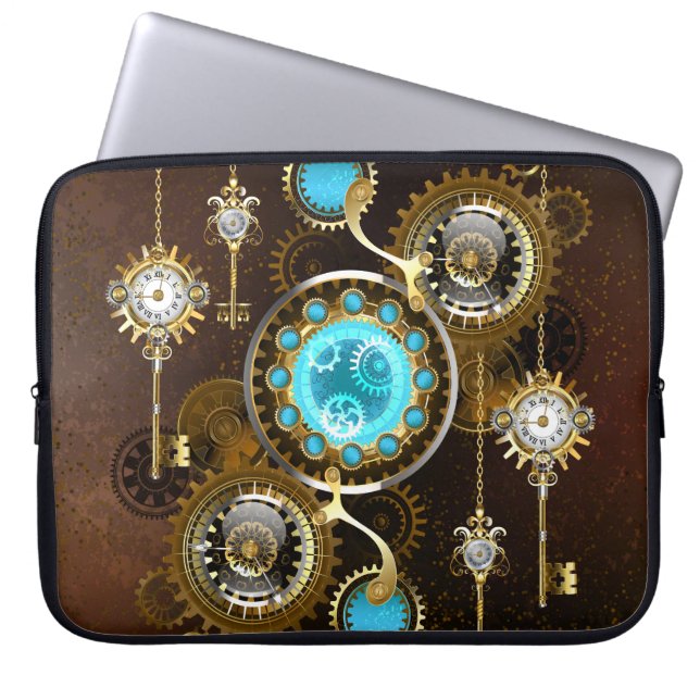 Housse Pour Ordinateur Portable Steampunk Rusty Background (Devant)