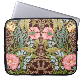 Housse Pour Ordinateur Portable Style Art Nouveau Floral : Motif Vintage coloré