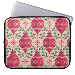 Housse Pour Ordinateur Portable Style vintage Noël Motif sans couture
