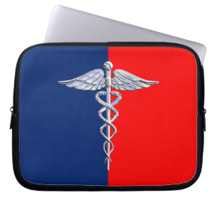 Housse Pour Ordinateur Portable Stylish Caduceus Medical Symbol League
