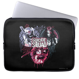 Housse Pour Ordinateur Portable Suicide Squad | Girls Graffiti Badges