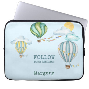 Housse Pour Ordinateur Portable Suivez vos rêves Ballons à air chaud Illustration