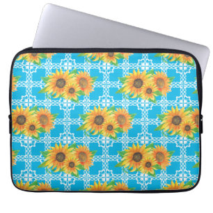 Housse Pour Ordinateur Portable Sunflower Floral Frog