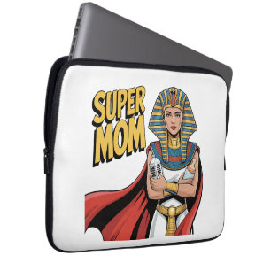 Housse Pour Ordinateur Portable Super Maman Reine Égyptienne Fête des Mères