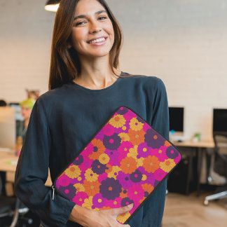 Housse Pour Ordinateur Portable Super violet et rose hippie puissance