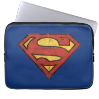 Superman S-Shield | Logo Grunge Black Outline
