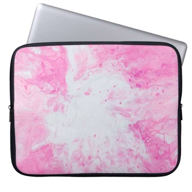 Housse Pour Ordinateur Portable Surface d'eau rose et bleue (Devant)
