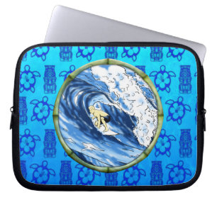 Housse Pour Ordinateur Portable Surfer en cercle en bambou