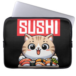 Housse Pour Ordinateur Portable Sushi Cat