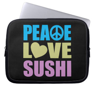 Housse Pour Ordinateur Portable Sushi d'amour de paix
