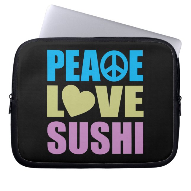 Housse Pour Ordinateur Portable Sushi d'amour de paix (Devant)