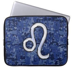 Housse Pour Ordinateur Portable Symbole Leo Zodiac sur le camouflage numérique ble