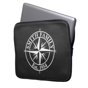 Housse Pour Ordinateur Portable Symbole personnalisable du monogramme étoile de la