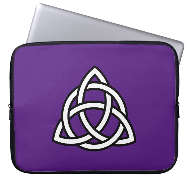 Housse Pour Ordinateur Portable Symbole triquetra de noeud de trinité celtique (Devant)