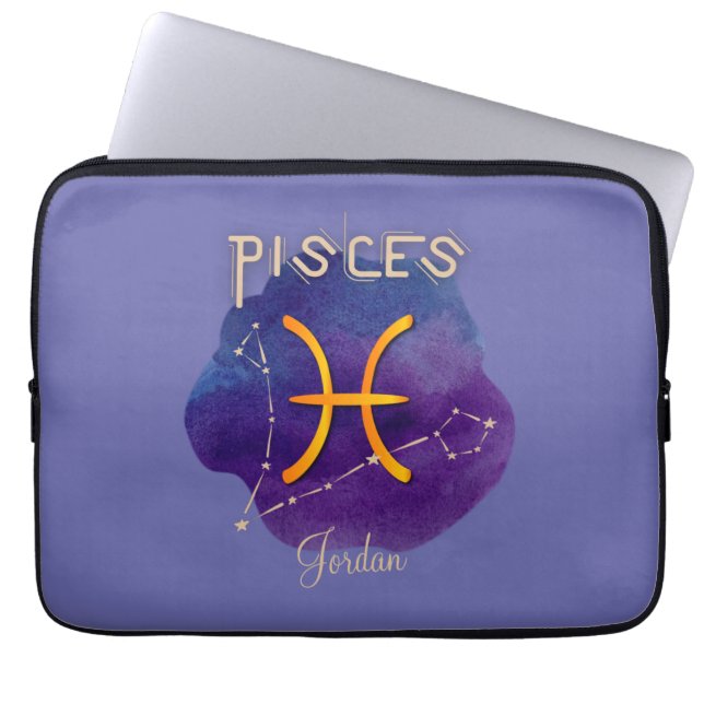 Housse Pour Ordinateur Portable SYMBOLE Zodiaque Pices Constellation (Devant)