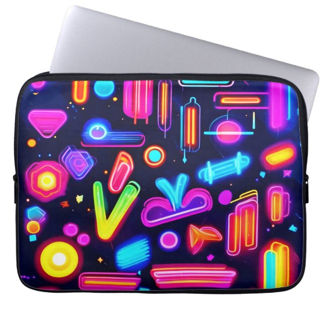 Housse Pour Ordinateur Portable Symphonie Neon Dreamscape (Devant)