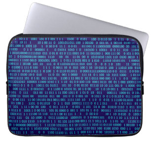 Housse Pour Ordinateur Portable Système numérique binaire bleu
