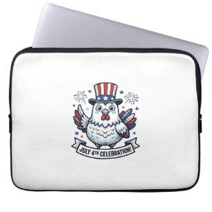 Housse Pour Ordinateur Portable T-shirt de célébration du 4 juillet de poulet patr
