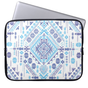 Housse Pour Ordinateur Portable Tapis en cachemire indien, motif de mandala ethniq