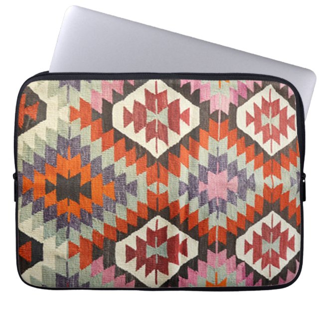 Housse Pour Ordinateur Portable Tapis oriental persan turc Kilim (Devant)