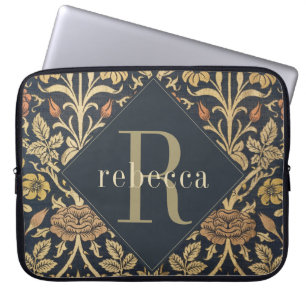 Housse Pour Ordinateur Portable Tapisserie vintage William Morris Monogramme