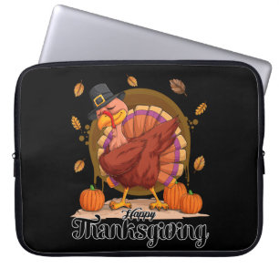 Housse Pour Ordinateur Portable Tasse de café avec typographie de Thanksgiving joy