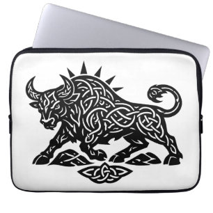 Housse Pour Ordinateur Portable Taurus Bull Sigil — Tatouage Zodiaque Enraciné