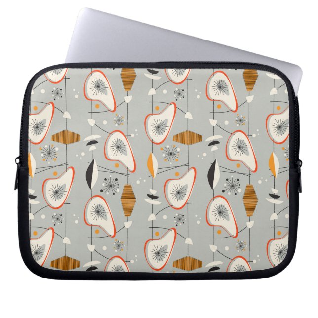 Housse Pour Ordinateur Portable Teal géométrique et motif bleu (Devant)