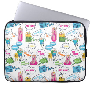 Housse Pour Ordinateur Portable Temps d'aventure   Motif d'appel de caractères