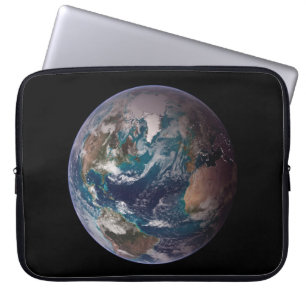 Housse Pour Ordinateur Portable Terre de marbre bleu (hémisphère occidental)