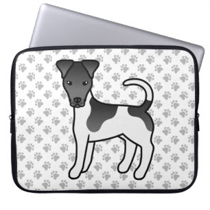 Housse Pour Ordinateur Portable Terrier Fox Lisse Cartoon Chien Noir Et Blanc