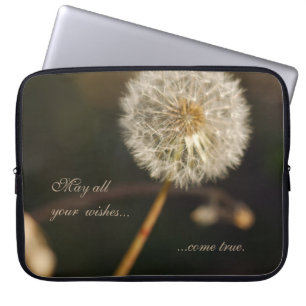 Housse Pour Ordinateur Portable Tête de graines de Dandelion en tons Brown