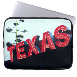 Housse Pour Ordinateur Portable Texas Red Neon Lights USA America