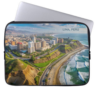 Housse Pour Ordinateur Portable Texte personnalisé Lima, Pérou