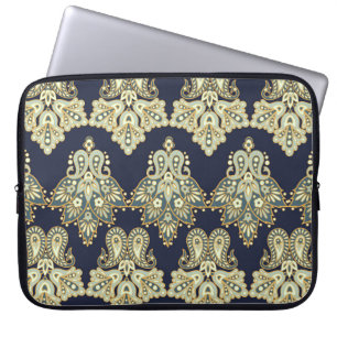Housse Pour Ordinateur Portable Textile Asiatique : Floral Paisley Illustration