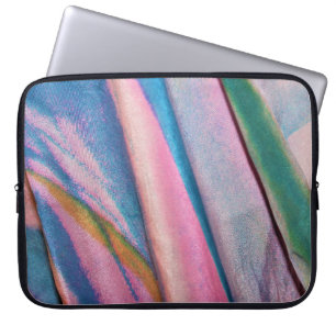 Housse Pour Ordinateur Portable textile bleu rose