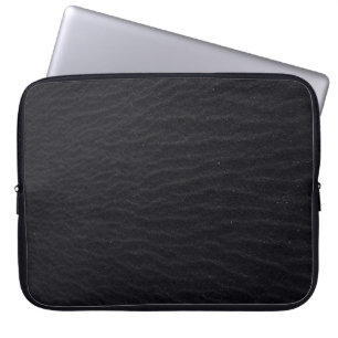 Housse Pour Ordinateur Portable texture de surface de sable motif noir