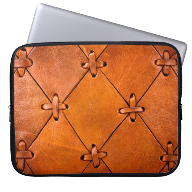 Housse Pour Ordinateur Portable Texture en cuir. (Devant)