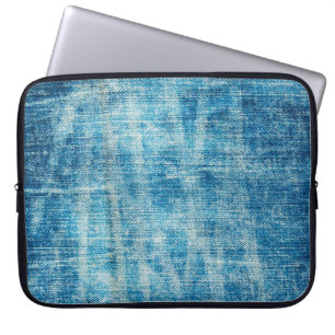 Housse Pour Ordinateur Portable Texture en jean bleu