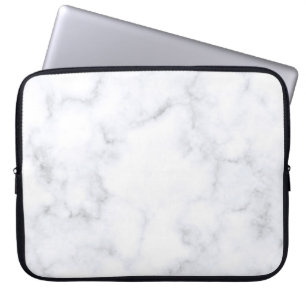 Housse Pour Ordinateur Portable Texture Marbre blanc