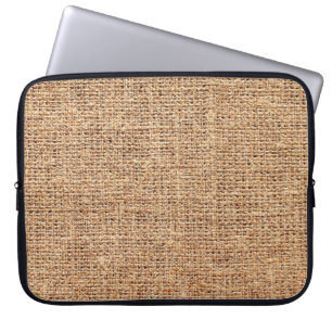 Housse Pour Ordinateur Portable Texture naturelle du lin en tant qu'arrière - plan