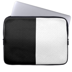 Housse Pour Ordinateur Portable Texturé noir et blanc