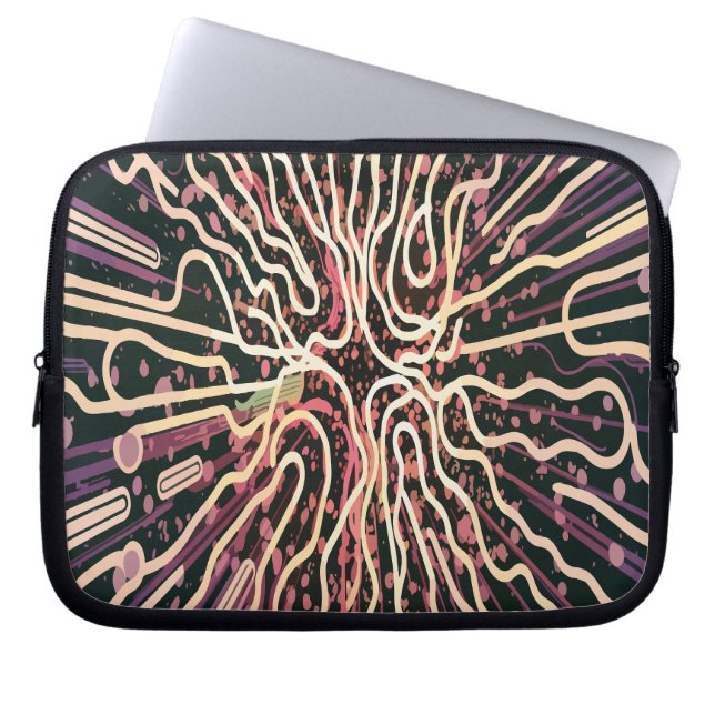 Housse Pour Ordinateur Portable Texture par bandes (Devant)