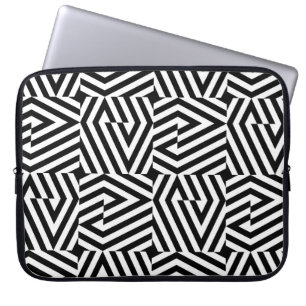 Housse Pour Ordinateur Portable Texture transparente avec bande oblique noire