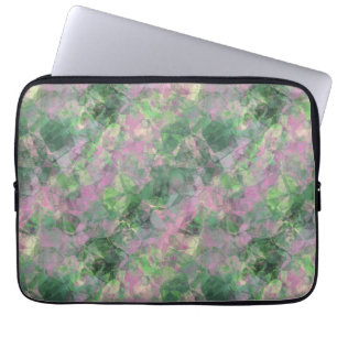 Housse Pour Ordinateur Portable Texture verte du printemps dégraissée